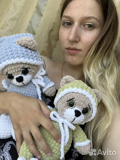 Мишка вязаный
