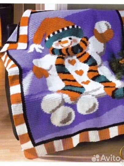 Плед вязаный