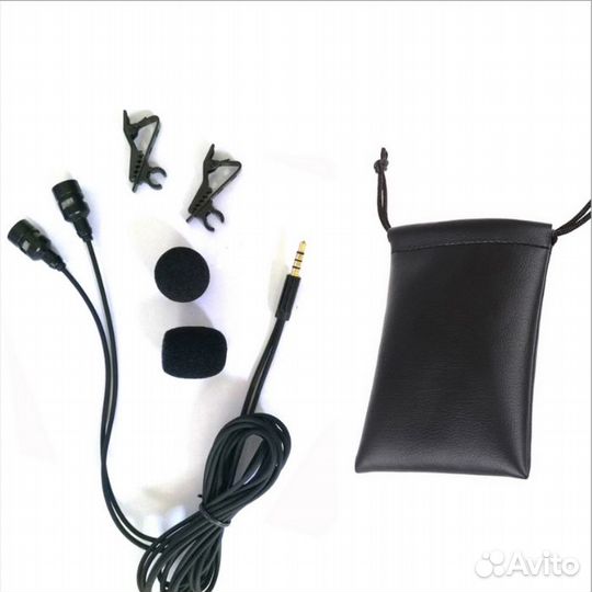 Микрофон петличный (петличка) двойной mini Jack