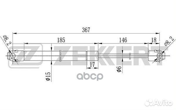 Пружина газовая капота BMW 3 (E36) 90- gf-1005