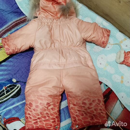 Комбинезон зимний 68 74 на овчине