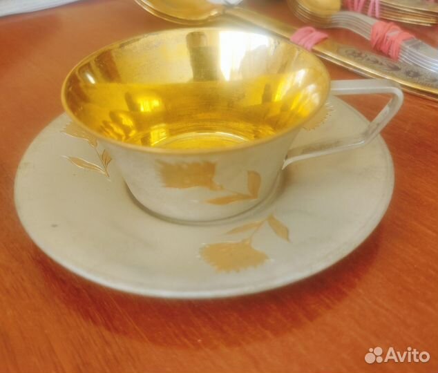 Столовое позолоченное серебро СССР