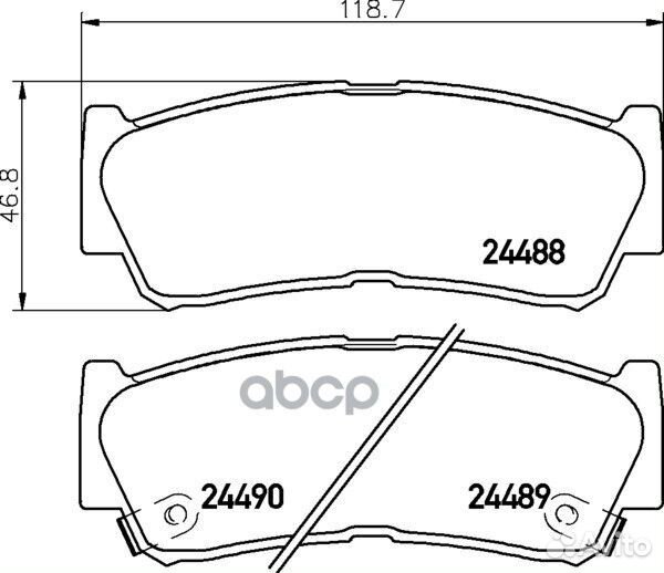 Колодки тормозные дисковые зад hyundai H-1