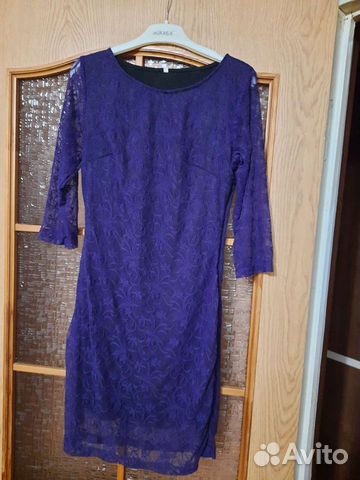 Платье 46 размера велюровое