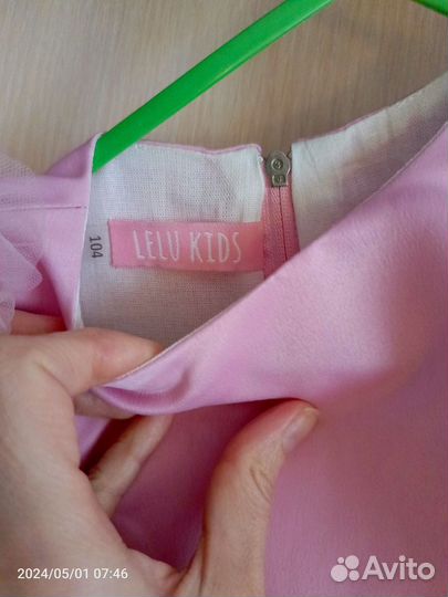 Платье lelukids 104 + бантики в цвет