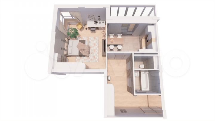 1-к. квартира, 57,2 м², 4/19 эт.