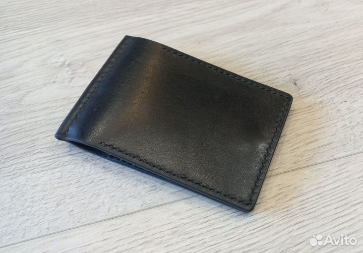 Зажим для денег из натуральной кожи ручной работы