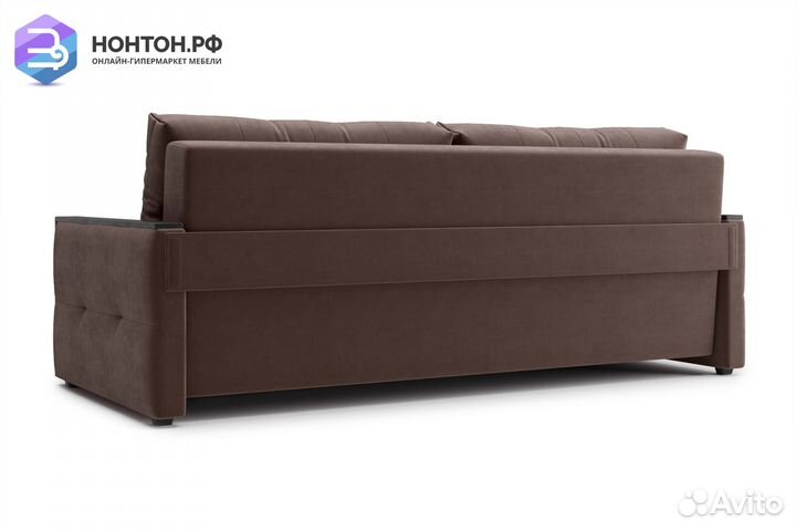 Диван еврокнижка Инсайд 3-х местный коричневый