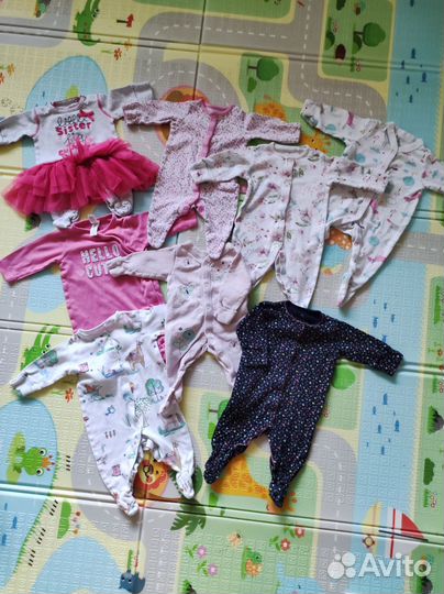 Большой пакет вещей 0-3 мес (менее 70р за вещь)