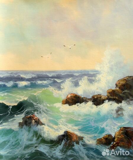 Картина маслом с морским пейзажем 50*60