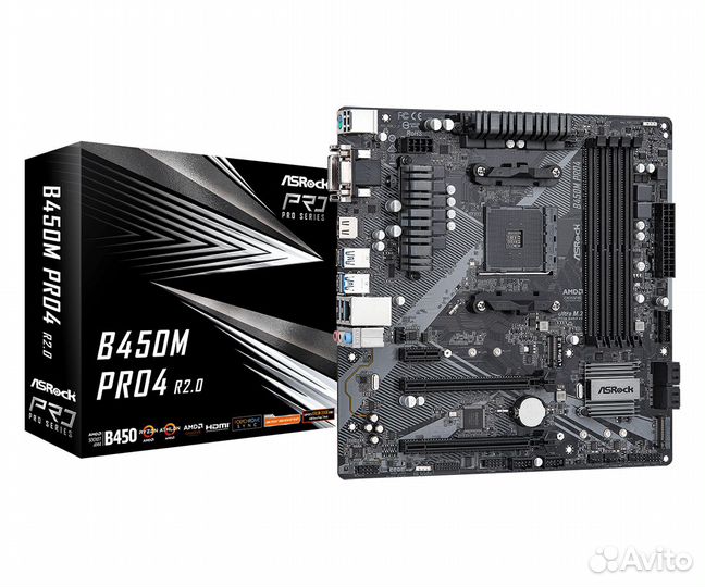 Комплект Ryzen 5 3600 + AsRock B450M PRO4 (новая)