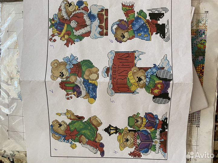 Остатки наборов схемыдля вышивания