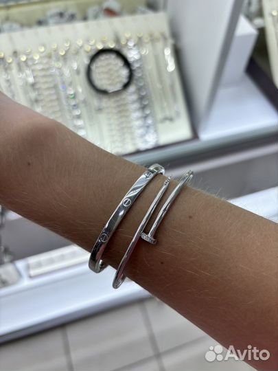 Серебряный браслет Cartier