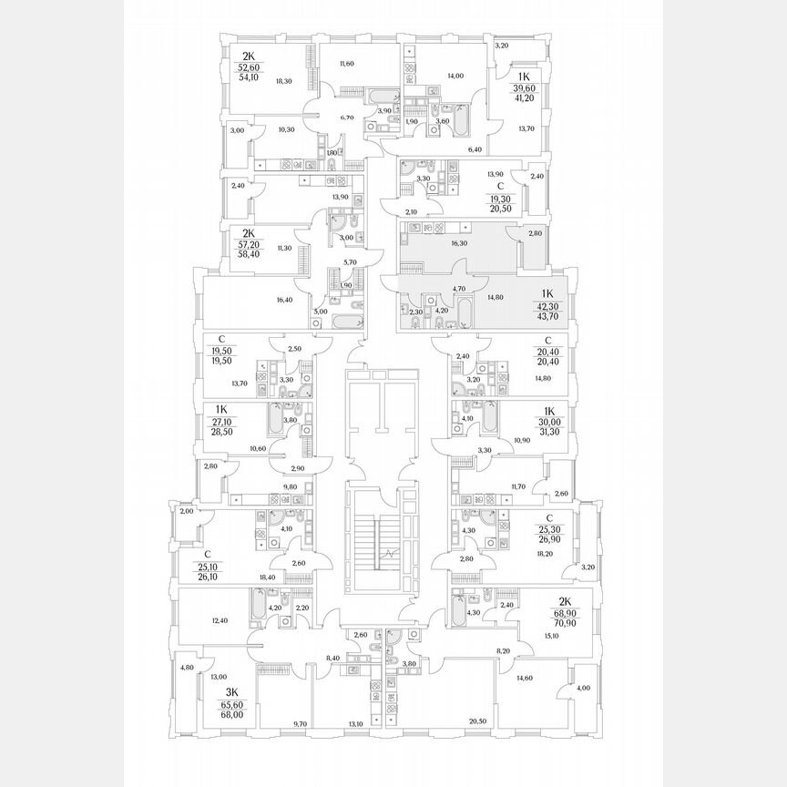 1-к. квартира, 43,7 м², 11/13 эт.