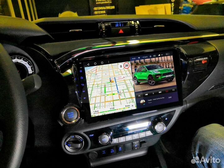 Магнитола android 3.32 Toyota Hilux 7 2015-2019