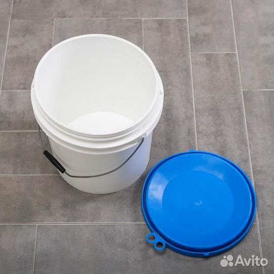 Ведро с герметичной крышкой, 20 л, цвет белый