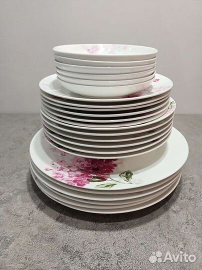 Новый чайно-столовый сервиз 6 персон 33 шт фарфор