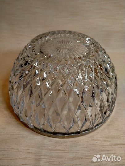 Хрустальный салатник с металлом