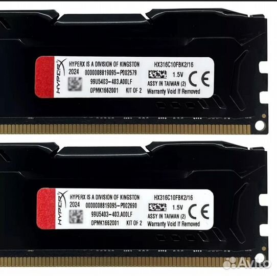 Оперативная память ddr3 8gb 1600MHz fury HuperX