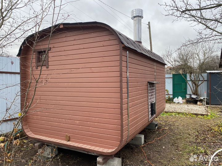 Баня бочка Квадро от 2м. под ключ