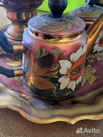 Самовар электрический расписной (набор)