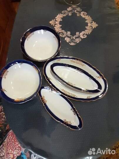 Салатники блюда селедочницы дулево кобальт