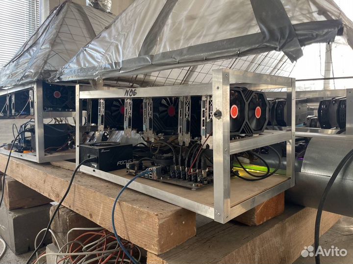 Майнинг ферма RX580 8Gb XFX