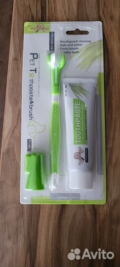 Зубная щетка и паста для животных