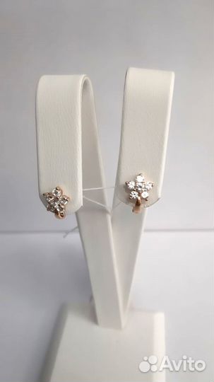 Серьги,Золото,585,Фианит