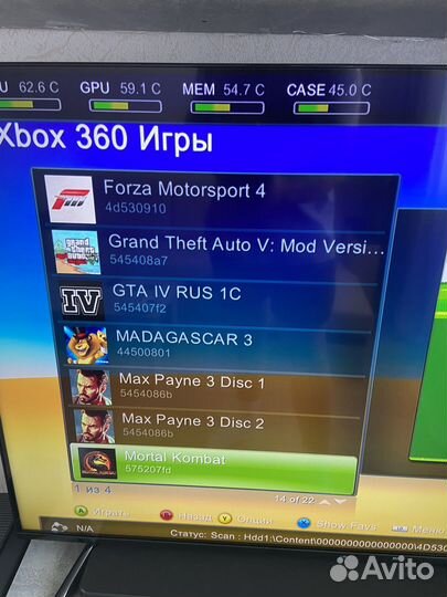 Xbox 360 slim 250GB freeboot прошитый с играми