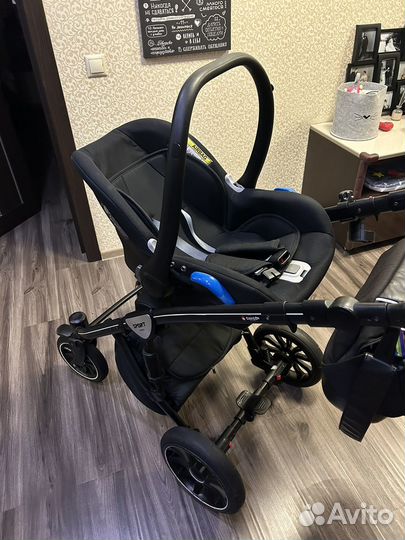 Коляска Anex sport 3в1 черная экокожа+ткань