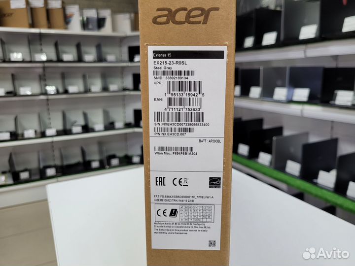 Новый мощный ноутбук acer Ryzen 3-7320U 256GB SSD