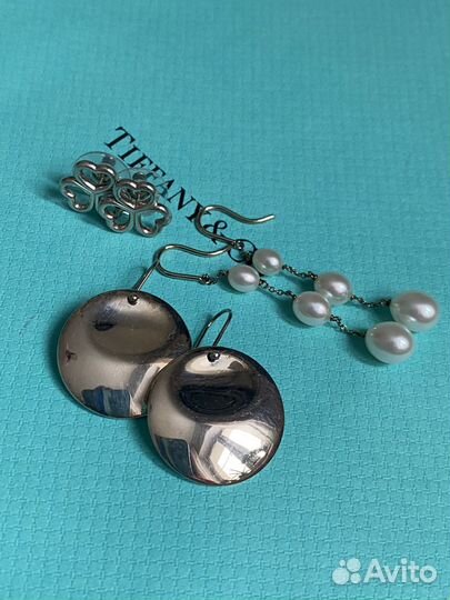 Серьги серебро tiffani оригинал