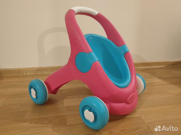 Коляска ходунки smoby minikiss каталка для кукол