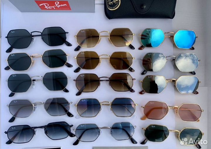 Очки ray ban octagonal зеленые