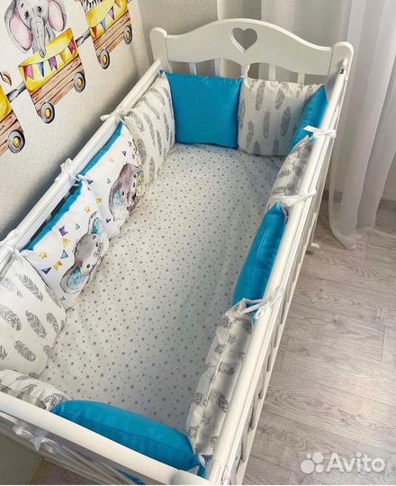 Бортики в кроватку ptemium