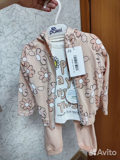 Костюм тройка для девочки 74 80