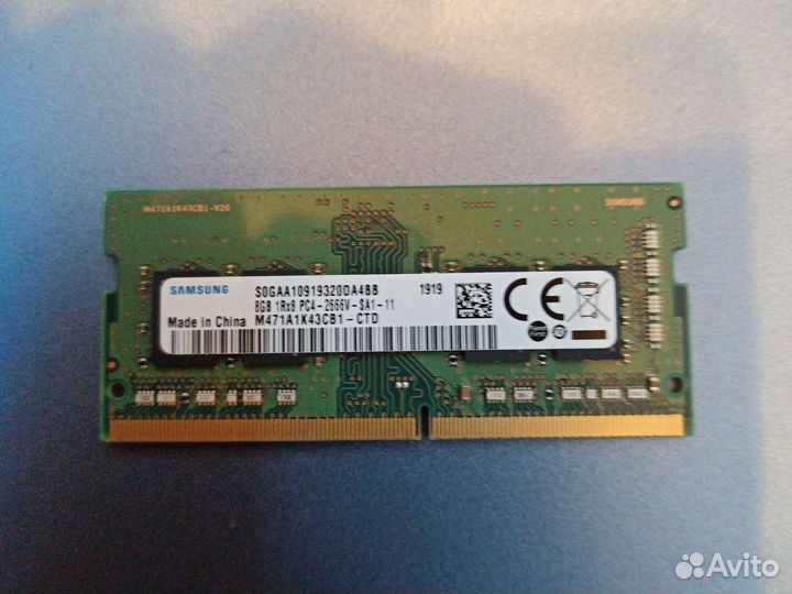 Оперативная память для ноутбука ddr4 8gb Samsung