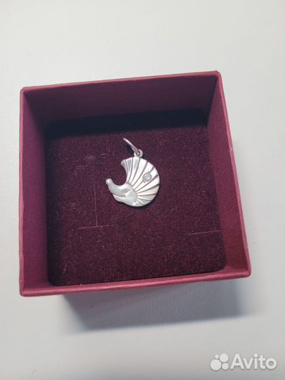 Подвеска ёжик серебро