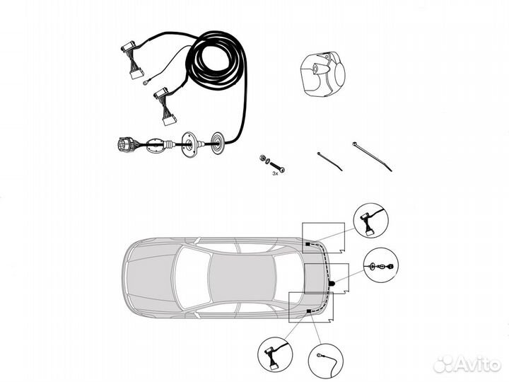 Электрика фаркопа Skoda Octavia A4 1996-2010