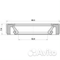 Сальник привода 25.8X69.3X7.9