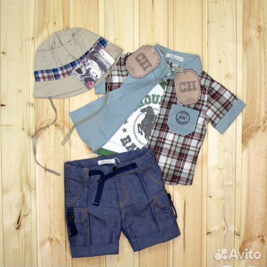 Новые летние комплекты для малышей, рост 68-74