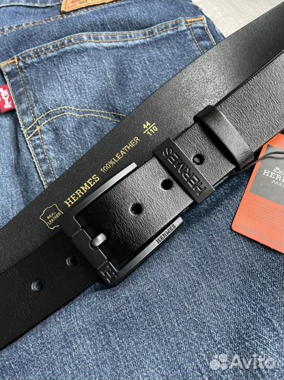 Мужской кожаный ремень Hermes