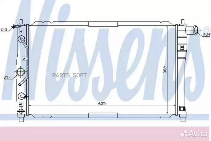 Nissens 616551 Радиатор daewoo lanos 1.5-1.6 AUT