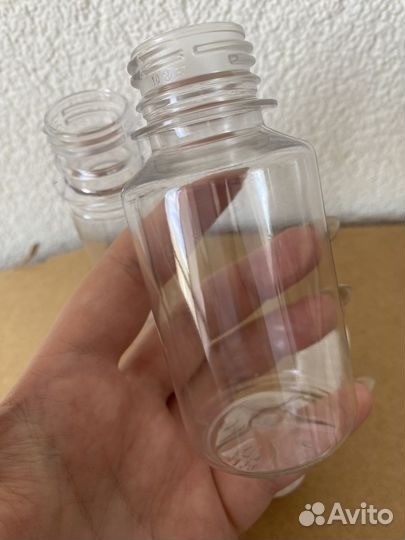 Бутылки пэт 50 и 100 мл (с крышками)