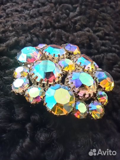 Крупная коллекционная брошь. Чехословакия. Винтаж