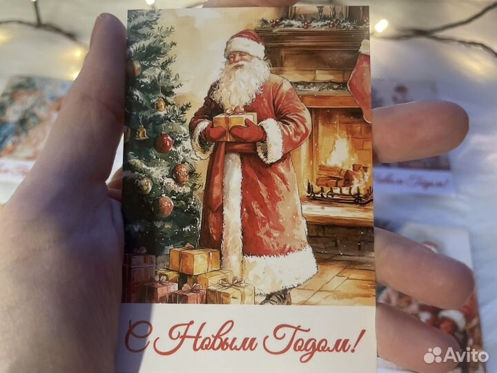 Новогодние открытки в стиле СССР