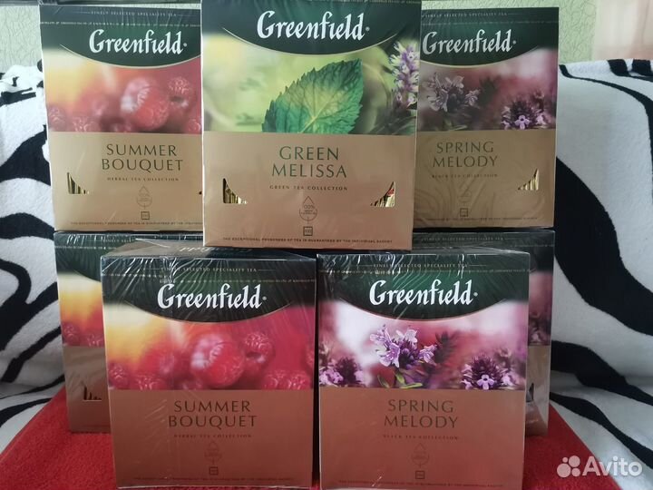 Чай Greenfield, Чай Richard/ Кофе jacobs