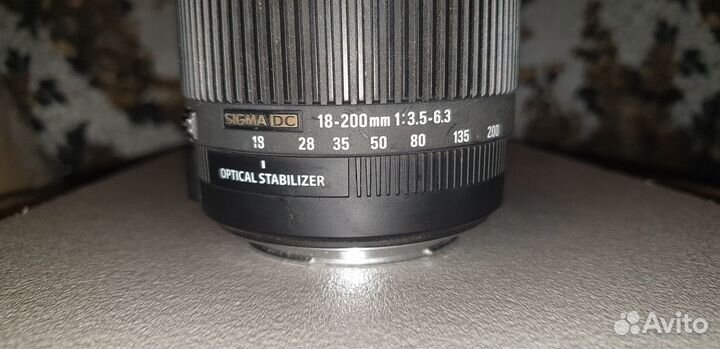 Объектив sigma dc 18-200mm 1 3.5-6.3
