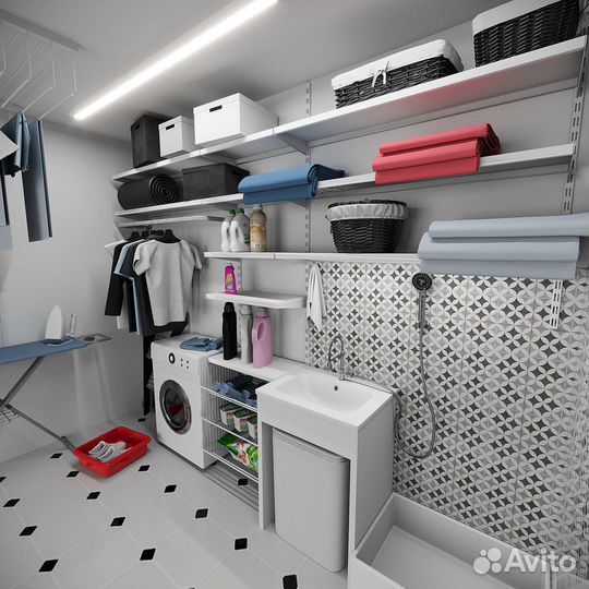 Стеллаж для прачечной